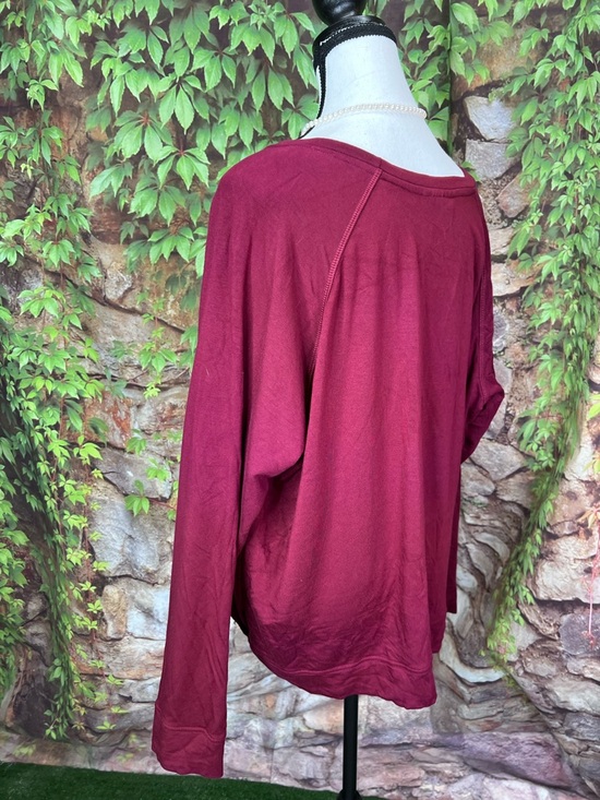 78 & SUNNY Burgundy "Wine" Graphic Logo Lightweight Sweatshirt, 1X - Picture 5 of 10